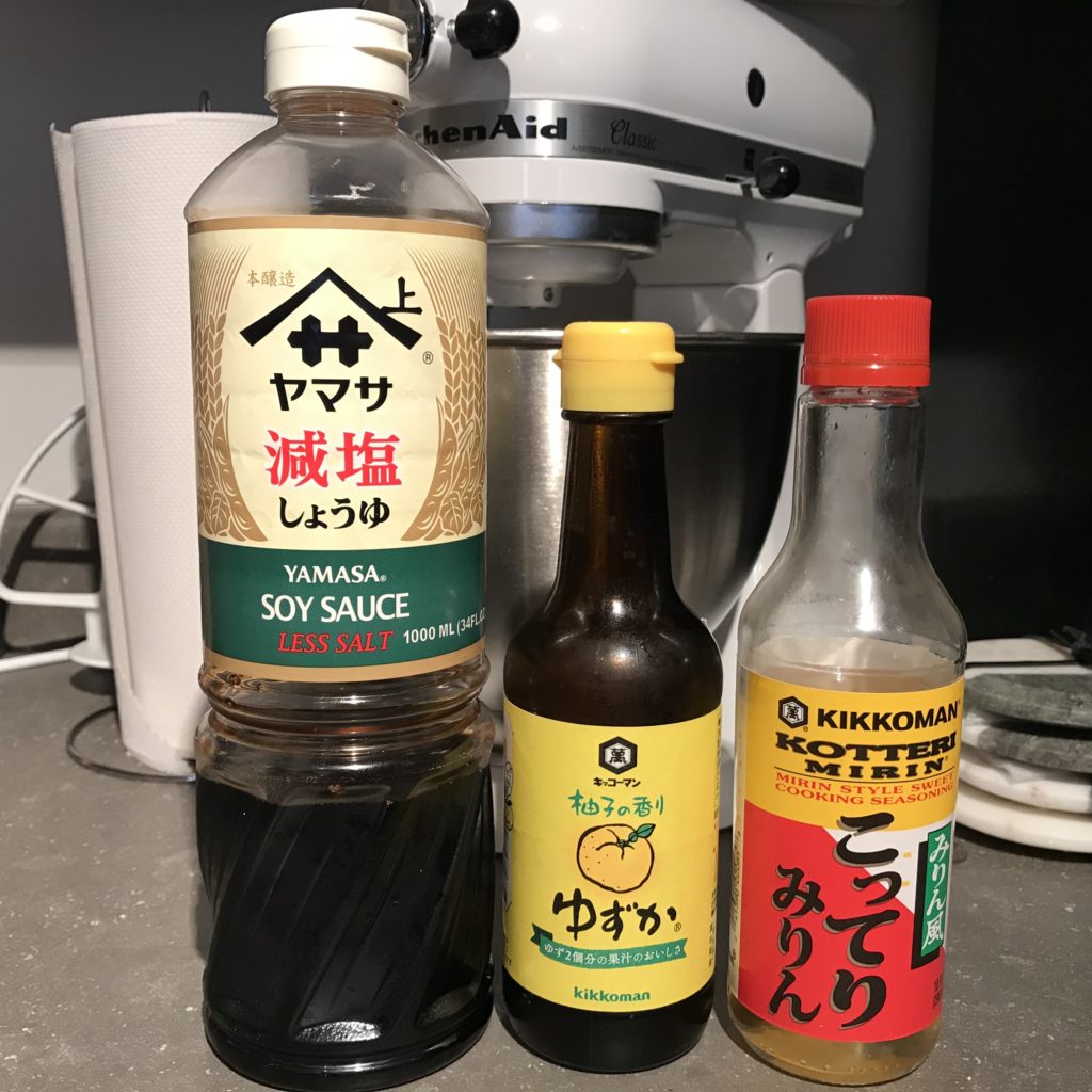 醤油とポン酢とみりん