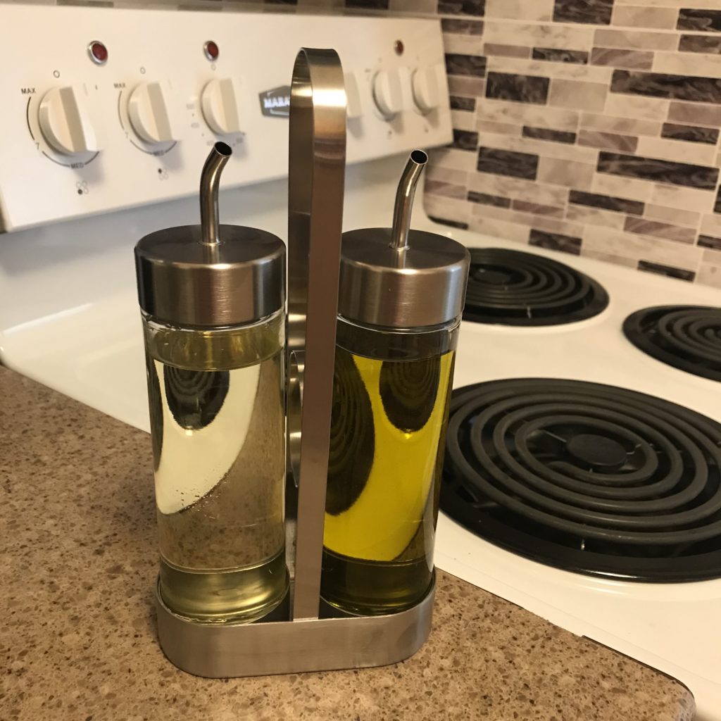 ÖRTFYLLD 3-piece oil & vinegar set